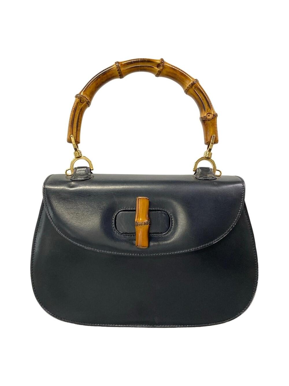 Gucci Bamboo Classic Dark Navy Leather #344760G99B